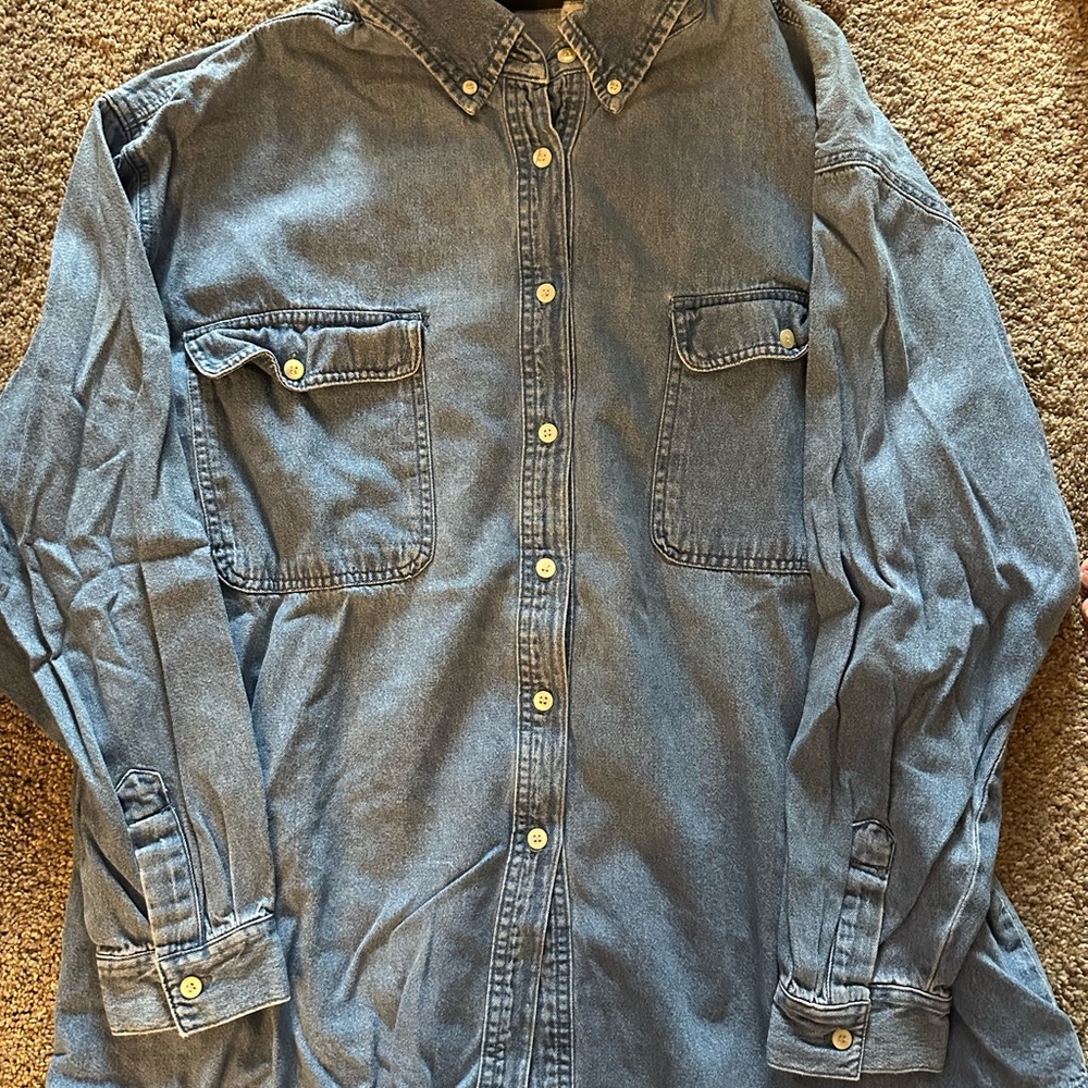 Faded Glory Blue Denim Shirt